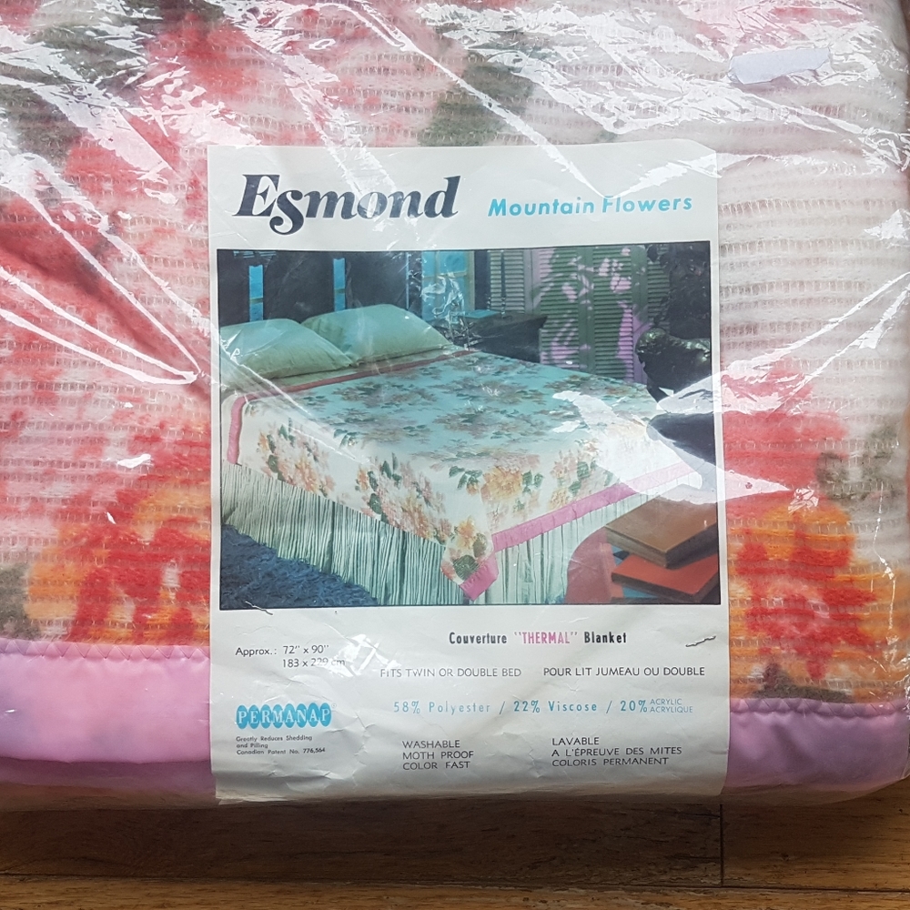 Vintage Canadian Esmond Thermal Blanket